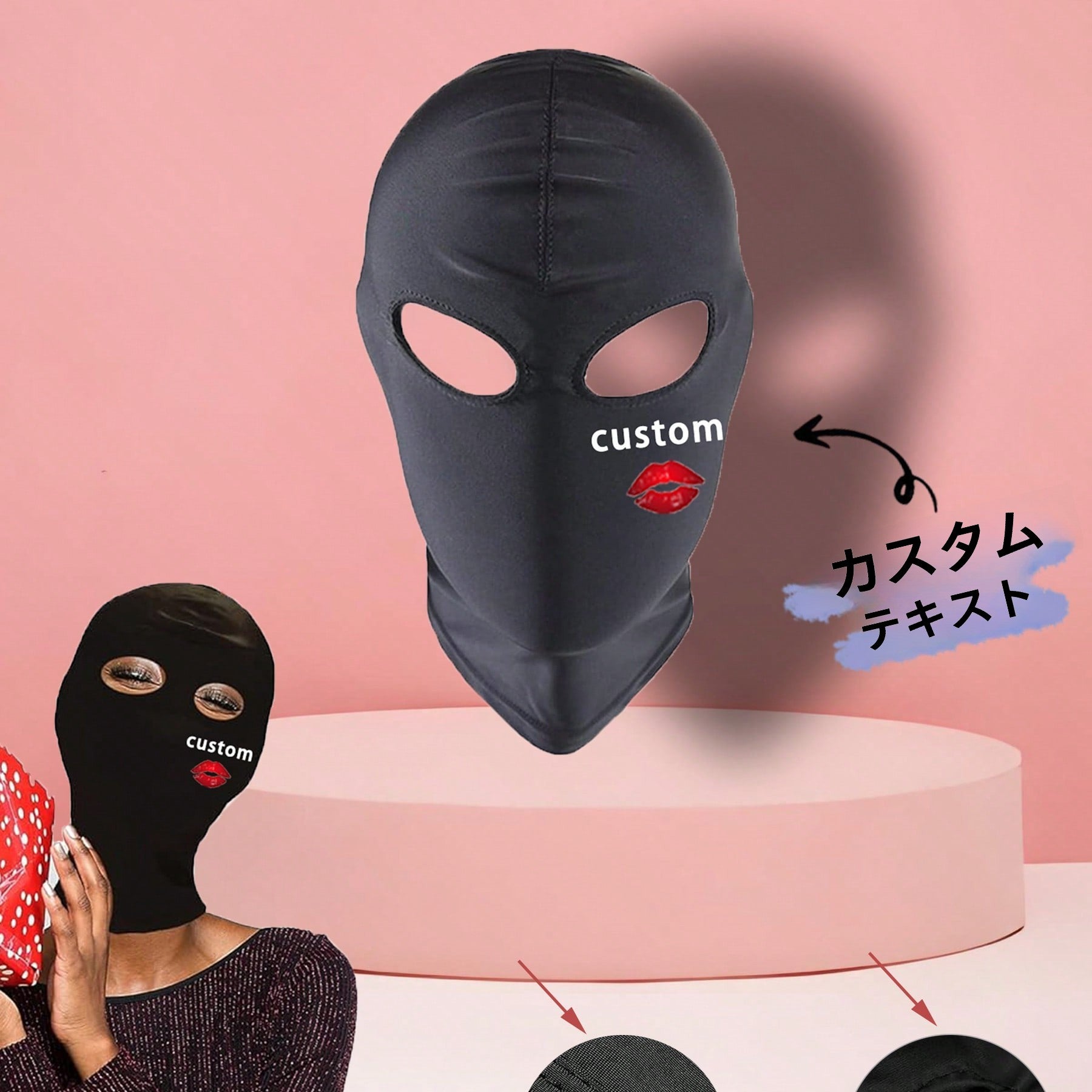 1 PCSカスタマイズされた男性と女性のスキーマスク、カスタマイズされたテキスト、カスタマイズされた文字、排他的なカスタマイズされたマスク抗UV防風スカーフ、オートバイ、スノーボード、ロールプレイング、ハロウィーン、日焼け止めマスクに適しています